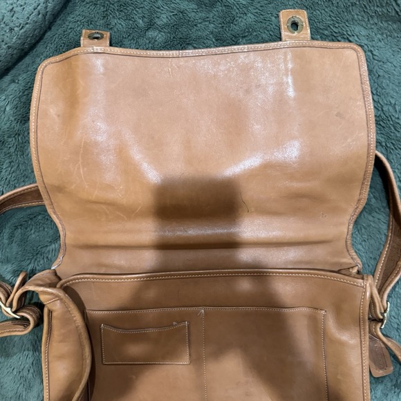 Coach Essex Vintage Briefcase British Tan Brown Leather Spring 80s USA Ship - Picture 10 of 16